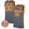 Tennessee Volunteers College Basketball Stitched Custom Game Jersey - Gray
