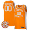 Tennessee Volunteers College Basketball Retro Stitched Custom Jersey - Orange