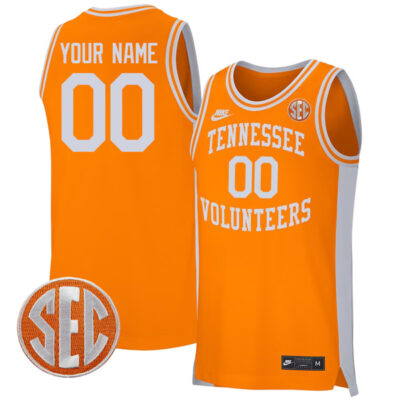 Tennessee Volunteers College Basketball Retro Stitched Custom Jersey - Orange