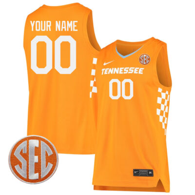 Tennessee Volunteers College Basketball Stitched Custom Game Jersey - Orange