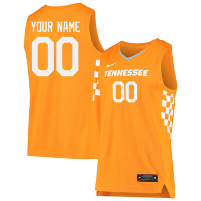 Alternative view of Tennessee Volunteers College Basketball Stitched Custom Game Jersey - Orange