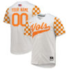 Custom Tennessee Volunteers Baseball White Checkerboard Game Jersey - All Stitched