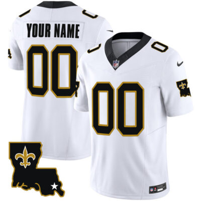 Custom New Orleans Saints 1987 Legacy White Vapor Limited Jersey - All Stitched