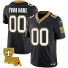Custom New Orleans Saints 1987 Legacy Black Vapor Limited Jersey - All Stitched