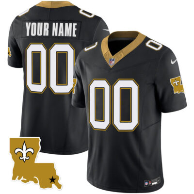 Custom New Orleans Saints 1987 Legacy Black Vapor Limited Jersey - All Stitched