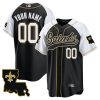 Custom New Orleans Saints Baseball Alternate Black 1987 Legacy Vapor Limited Jersey - All Stitched