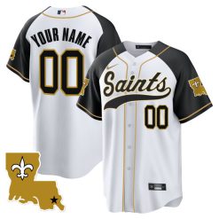 Custom New Orleans Saints Baseball Reverse 1987 Legacy Vapor Limited Jersey - All Stitched