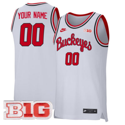 Ohio State Buckeyes College Basketball Retro Custom Jersey - White