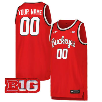 Ohio State Buckeyes College Basketball Retro Custom Jersey - Scarlet