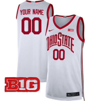Ohio State Buckeyes College Basketball Custom Limited Game Jersey - White