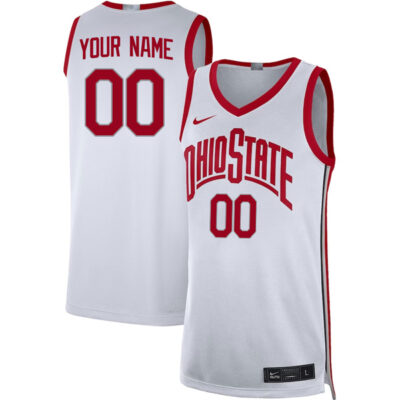 Alternative view of Ohio State Buckeyes College Basketball Custom Limited Game Jersey - White