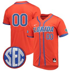 Florida Gators College Baseball Game Custom Number Jersey - Orange