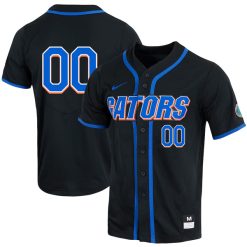 Alternative view of Florida Gators College Baseball Game Custom Number Jersey - Black