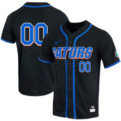 Alternative view of Florida Gators College Baseball Game Custom Number Jersey - Black
