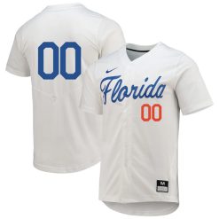 Alternative view of Florida Gators College Baseball Game Custom Number Jersey - White