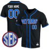Custom Florida Gators College Baseball Game Jersey - Black
