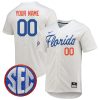 Custom Florida Gators College Baseball Game Jersey - White