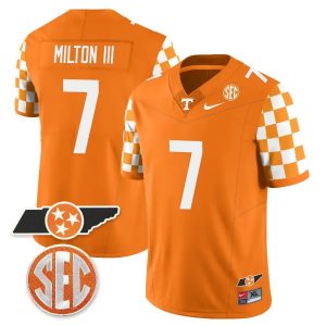Joe Milton III Tennessee Volunteers "Checkerboard" College Football Stitched Jersey - Orange