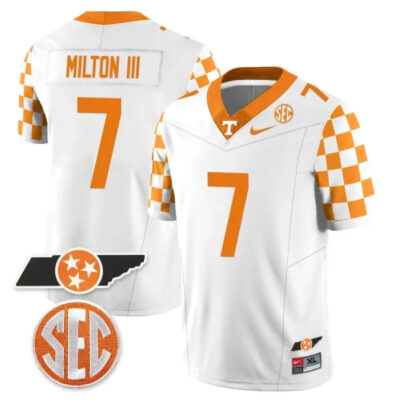 Joe Milton III Tennessee Volunteers "Checkerboard" College Football Stitched Jersey - White
