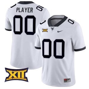 West Virginia Mountaineers Football Stitched Custom Jersey - White