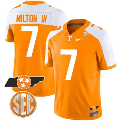 Joe Milton III Tennessee Volunteers “Checkerboard” College Football Stitched Jersey – Alternate Orange