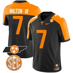 Joe Milton III Tennessee Volunteers “Checkerboard” College Football Stitched Jersey – Black Limited
