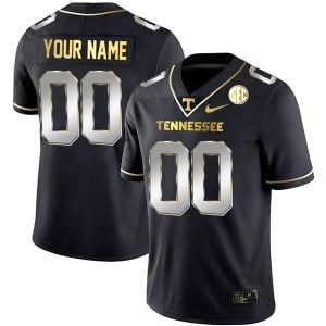 Tennessee Volunteers Gold Limited Custom All Stitched Jersey - Black Gold Edition