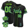Atlanta Braves 'Kast Black Custom Black Jersey - All Stitched