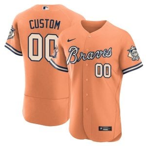 Atlanta Braves Peaches n Cream Custom Jersey - All Stitched