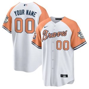 Atlanta Braves Peaches n Cream Alternate Custom Jersey - All Stitched