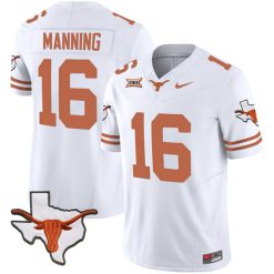 Arch Manning Texas Longhorns F.U.S.E Version Stitched Jersey - White