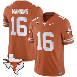 Arch Manning Texas Longhorns F.U.S.E Version Stitched Jersey - Orange