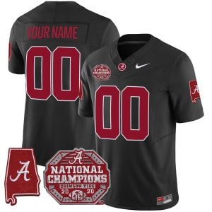 Alabama Crimson Tide F.U.S.E Version Stitched Custom Jersey – Black