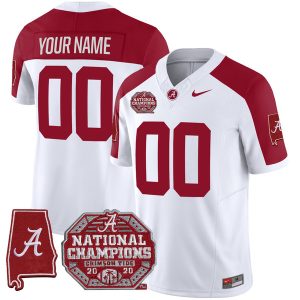 Alabama Crimson Tide F.U.S.E Version Stitched Custom Jersey – Reverse