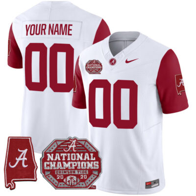 Alabama Crimson Tide F.U.S.E Version Stitched Custom Jersey - Crimson Sleeve