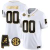 Alabama Crimson Tide “Alabama Map” Stitched Custom Jersey – White Gold