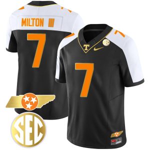 Joe Milton III Tennessee Volunteers Gold Version Stitched Jersey - Alternate Black Gold