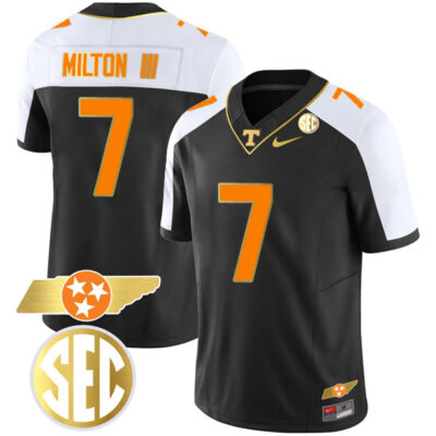 Joe Milton III Tennessee Volunteers Gold Version Stitched Jersey - Alternate Black Gold