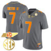 Joe Milton III Tennessee Volunteers Gold Version Stitched Jersey - Gray