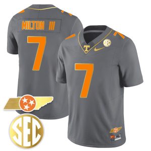 Joe Milton III Tennessee Volunteers Gold Version Stitched Jersey - Gray