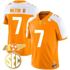 Joe Milton III Tennessee Volunteers Gold Version Stitched Jersey - Alternate Orange