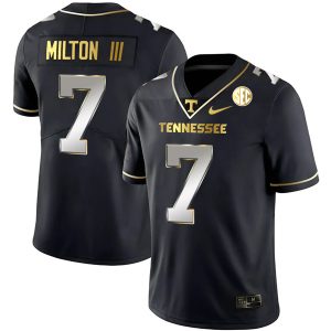 Joe Milton III Tennessee Volunteers Gold Version Stitched Jersey - Black Gold