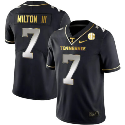 Joe Milton III Tennessee Volunteers Gold Version Stitched Jersey - Black Gold