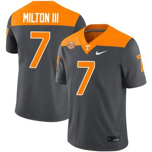 Joe Milton III Tennessee Volunteers Gold Version Stitched Jersey - Smokey Gray Alternate
