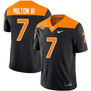 Joe Milton III Tennessee Volunteers Gold Version Stitched Jersey - Black Orange Alternate