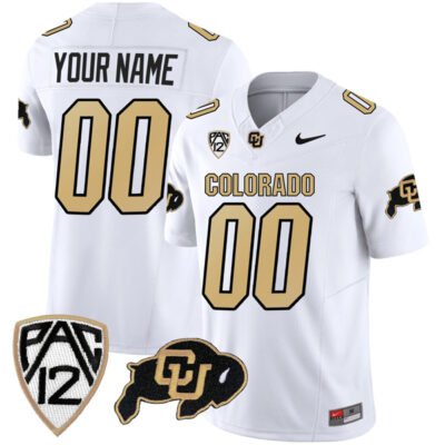 Colorado Buffaloes College Football Vapor Limited Stitched Custom Jersey - White