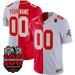 Ohio State Buckeyes Gold Version Stitched Custom Jersey - Split