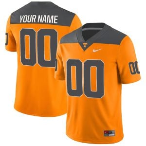 Custom Tennessee Volunteers Football Anthracite Reverse Throwback Jersey - All Stitched