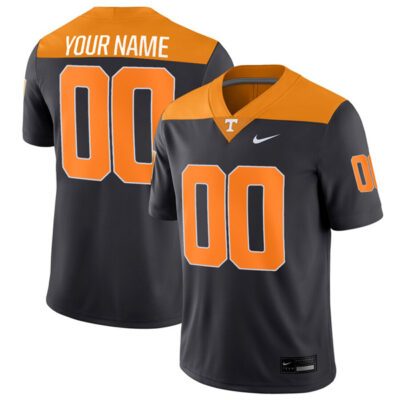 Custom Tennessee Volunteers Football Orange Black Throwback Jersey - All Stitched