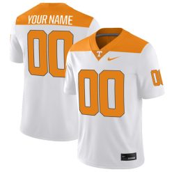 Custom Tennessee Volunteers Football Orange White Throwback Jersey - All Stitched